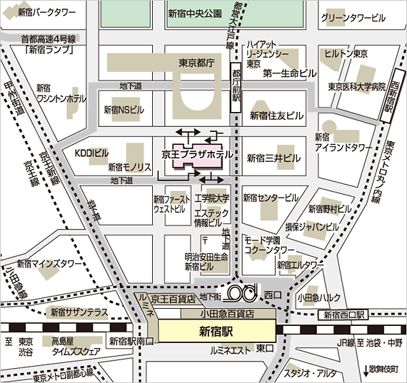 京王プラザホテル地図